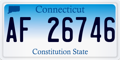 CT license plate AF26746