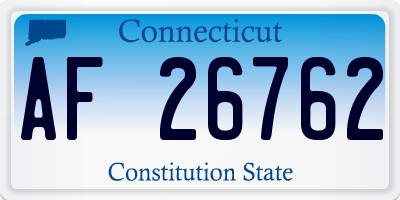 CT license plate AF26762