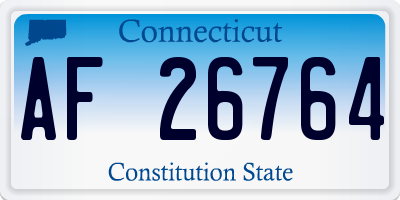 CT license plate AF26764