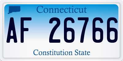 CT license plate AF26766