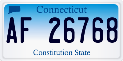 CT license plate AF26768