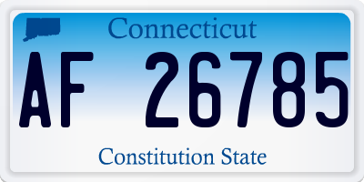 CT license plate AF26785
