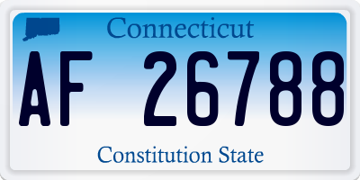 CT license plate AF26788