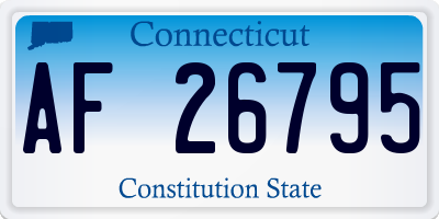 CT license plate AF26795