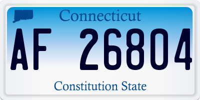 CT license plate AF26804