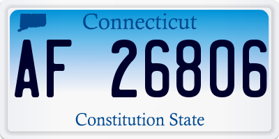 CT license plate AF26806