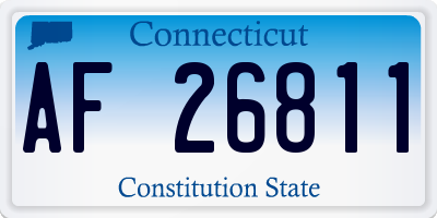 CT license plate AF26811