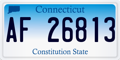 CT license plate AF26813