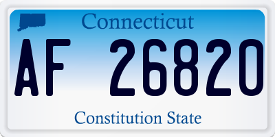 CT license plate AF26820