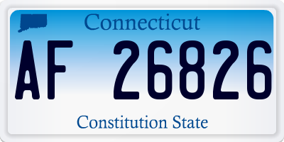 CT license plate AF26826