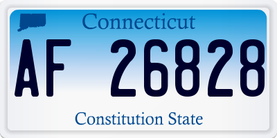 CT license plate AF26828