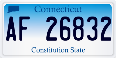 CT license plate AF26832