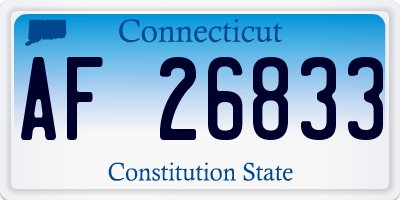 CT license plate AF26833