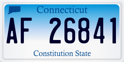 CT license plate AF26841