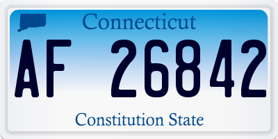 CT license plate AF26842