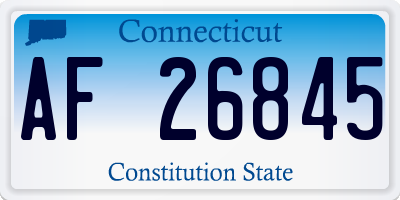 CT license plate AF26845