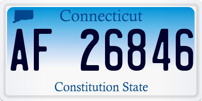 CT license plate AF26846