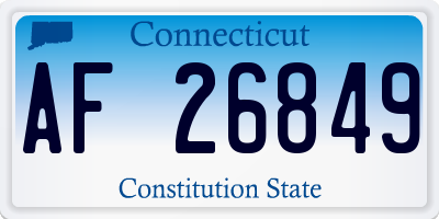 CT license plate AF26849
