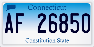CT license plate AF26850