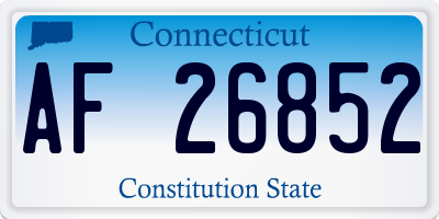 CT license plate AF26852