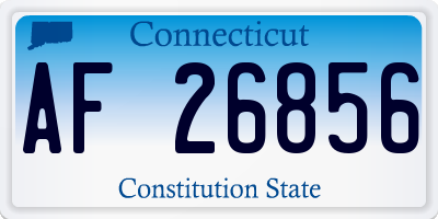 CT license plate AF26856