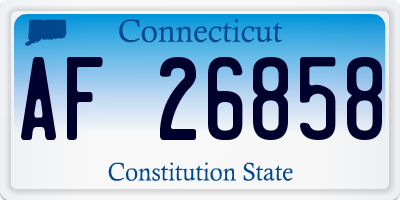CT license plate AF26858