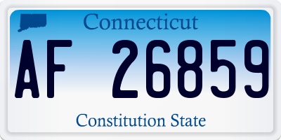 CT license plate AF26859
