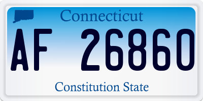 CT license plate AF26860