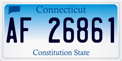 CT license plate AF26861