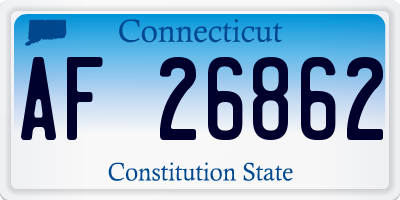 CT license plate AF26862