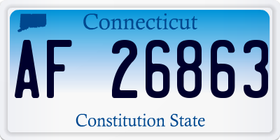 CT license plate AF26863