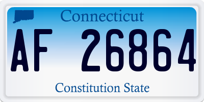 CT license plate AF26864