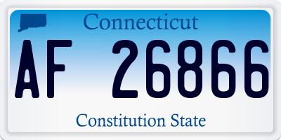 CT license plate AF26866