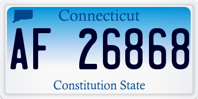 CT license plate AF26868