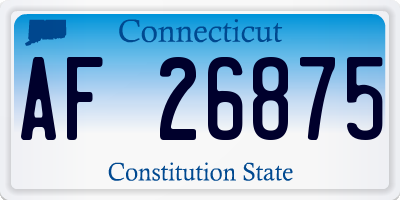 CT license plate AF26875