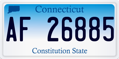 CT license plate AF26885