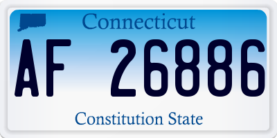 CT license plate AF26886
