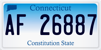 CT license plate AF26887