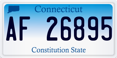 CT license plate AF26895