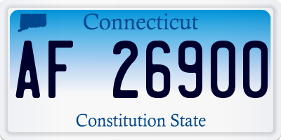 CT license plate AF26900