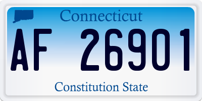 CT license plate AF26901