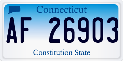 CT license plate AF26903
