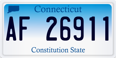 CT license plate AF26911