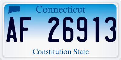 CT license plate AF26913