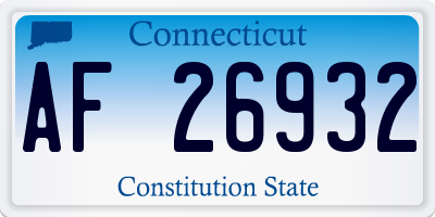 CT license plate AF26932