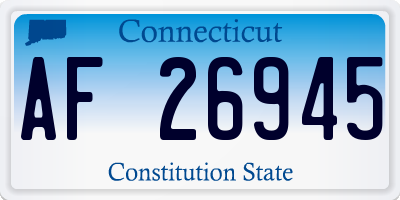 CT license plate AF26945