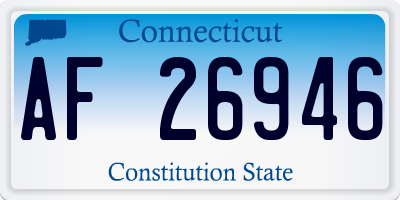 CT license plate AF26946
