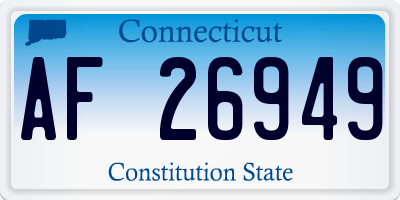 CT license plate AF26949