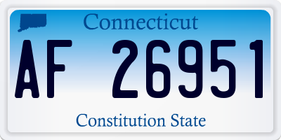 CT license plate AF26951