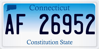 CT license plate AF26952